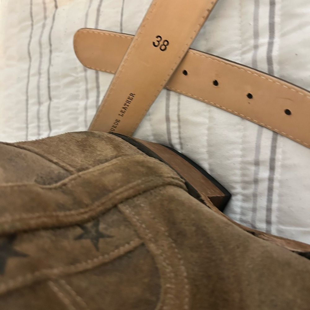 Tecovas Tan Suede Men's Boots- 4th of July - Picture 5 of 5